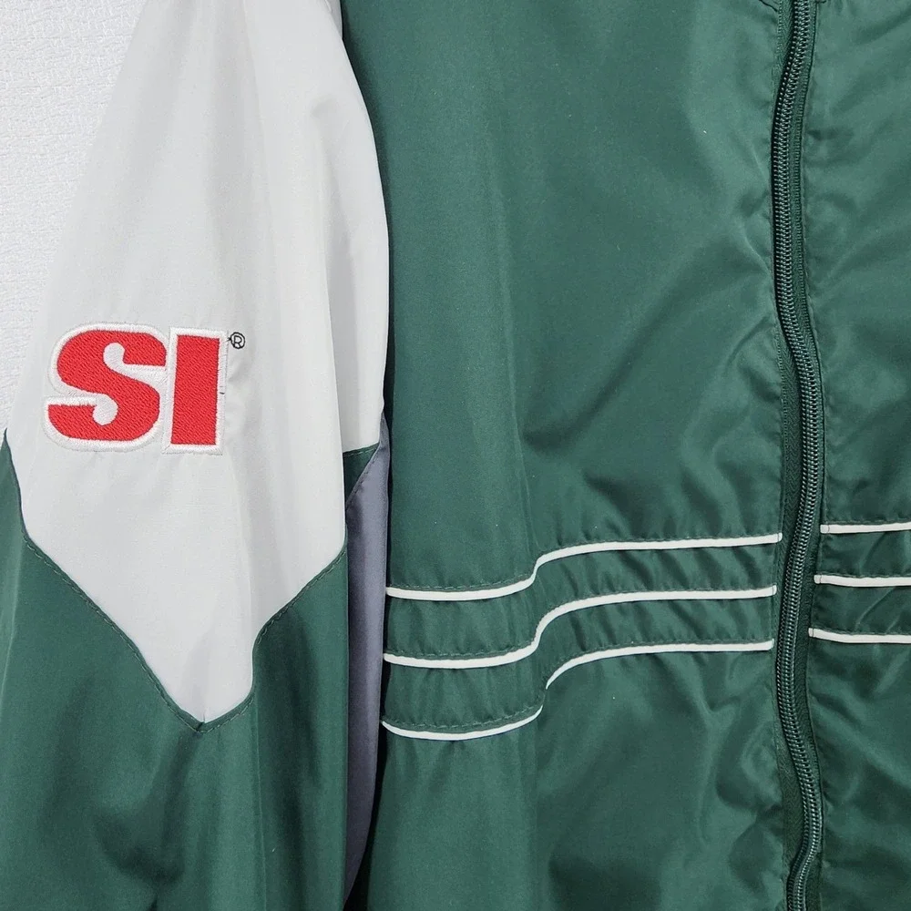 Reebok XL Green NFL Green Bay Packers Windbreaker Jacket Sporty Gorpcore SI